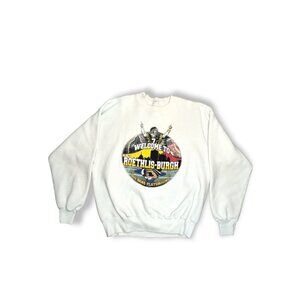 Welcome To Roethlis-Burgh Sweatshirt Big Bens Playground Graphic Crewneck White